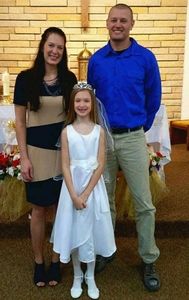 Navy/Cream Midi Dress